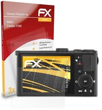 atFoliX 3x Film Protection d'écran pour Nikon Coolpix P330 mat&antichoc