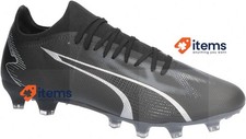 Chaussure De Football PUMA Unisexe ULTRA MATCH FG/AG, NOIR - ASPHALTE, 8 UK