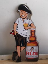 Plaque en tôle bière FILOU