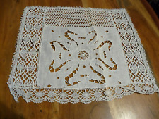 Linge ancien Rideau Brise bise brodé    ( ref 32 )