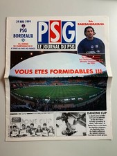 PROGRAMME PARIS PSG - BORDEAUX 29 MAI 1999