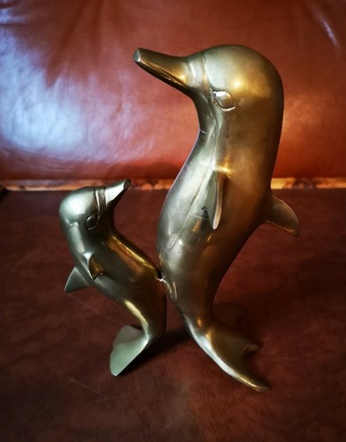 Vintage statue dauphin avec - vintage,