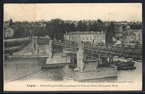 Cpa lagny passerelle - cpa,