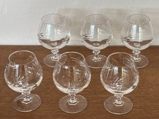 6 x verre à cognac armagnac ou digestif en CRISTAL D'ARQUES modèle FLEURY / TBE