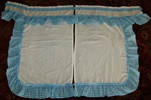 Vtg pair retro white blue - pair,