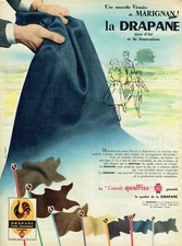 publicité Advertising 0821 1958  tissu été La Drapane Marignan  controle qualtis