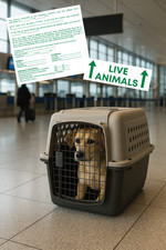 Autocollant Adhésif "Live Animals" iata transport d'animaux en cage