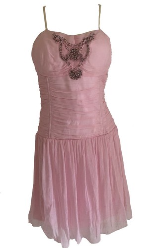 Tribeca pink beaded chiffon - tribeca,