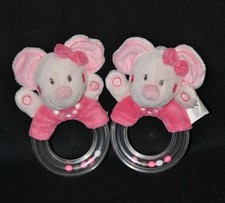 Lot 2 peluche doudou souris
