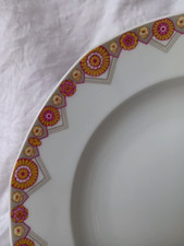 4 assiettes creuses en porcelaine de Limoges Bernardaud Art Déco