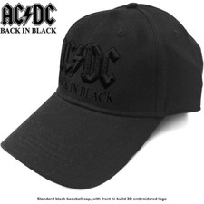 AC/DC - LOGO De La MARQUE NOIRE - CASQUETTE - NEUF - MUSIQUE ACDCCAP04B