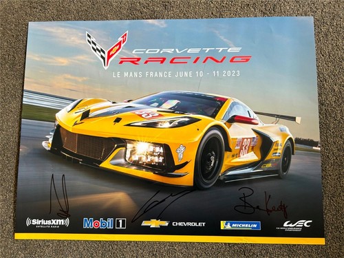 Signed corvette racing poster - signed,