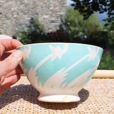 Ancien bol en faïence de Niderviller coloris turquoise