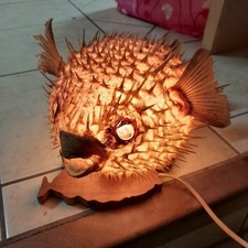 lampe poisson globe vintage