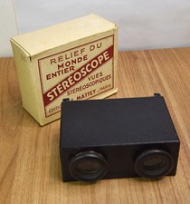 visionneuse 3d stereoscope A. MATTEY Relief du Monde Entier en boite d'origine