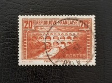 France 1929-31 Pont du Gard n° 262e Rivière blanche (IIA), Oblitéré, Cote=70€