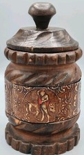 🍀Vintage pot à tabac bois