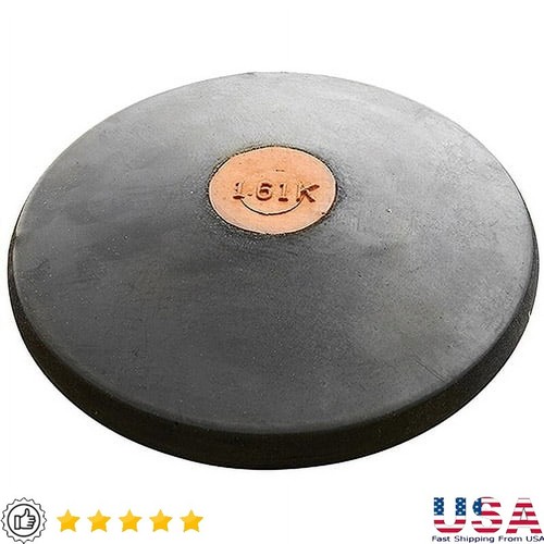 Official black rubber discus - black,