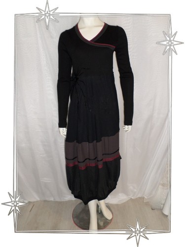 Robe longue noir marrron - Ⓡ,
