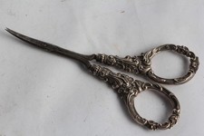 Ancienne paire de ciseaux argent Broderie Couture Levi & Salaman (58675)