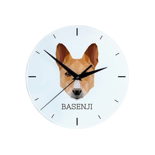 Basenji horloge géométrique - basenji,