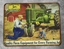 Plaque metal vintage Tracteur