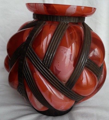 Gros vase fer forgé - fer, et