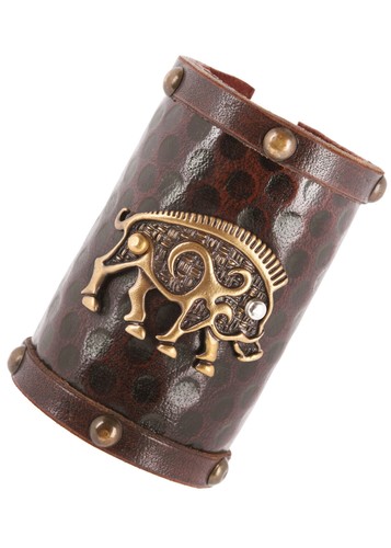 Protège bras cuir motif - protège-bras, cuir,