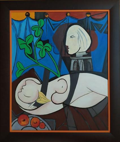 Tableau huile sur - -, nu