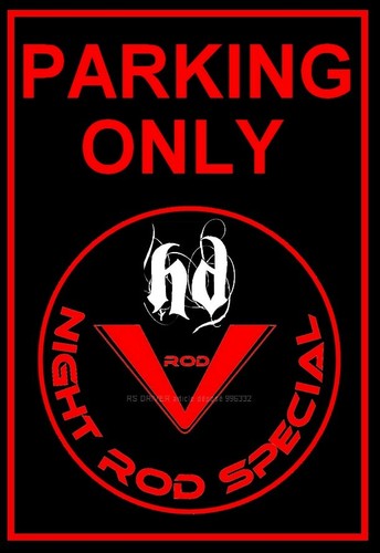 Plaque parking only harley - ",