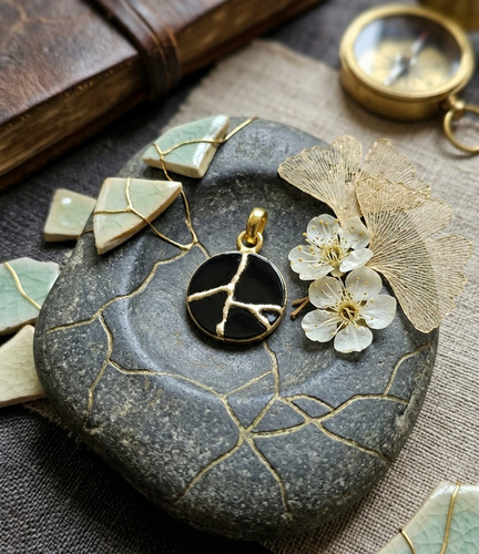 Collier onyx kintsugi - kintsugi,