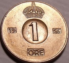 Gem Unc Sweden 1956 Ore~Mint
