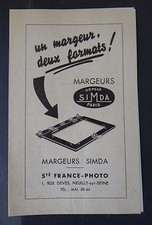 Catalogue publicité Margeur SIMDA France Photo appareil photo catalog Katalog