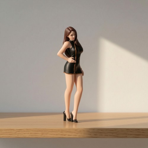 Figurine qipao détaillée - en,
