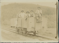 Belgique, Mineurs, Wagonnet, Mine à identifier Vintage citrate print Tirage 