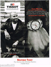 PUBLICITE ADVERTISING 065  2011  TISSOT montre PRS 516  TONY PARKER