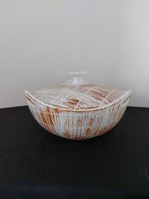 Soupière Légumier en faïence de Niderviller Modèle Tissage Décoré main 