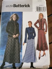 ??✂4020 PATRON BUTTERICK  5 CREATIONS JUPE VESTE A BASQUE  36 AU 40