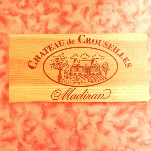 Plaque bois caisse vin - caisse, a