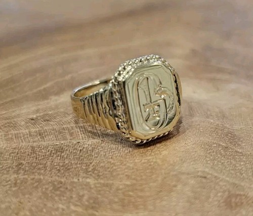 Bague sceau 585 taille - bague, or