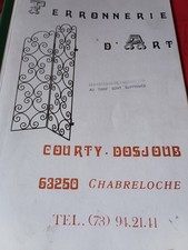 ANCIEN CATALOGUE FERRONERIE D ART