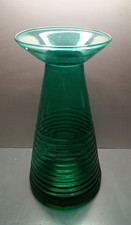 Vase vert en verre vintage