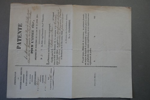 1850 patente marchand de - de,