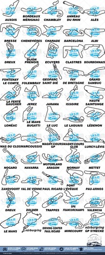 Autocollants stickers circuits - autocollants,