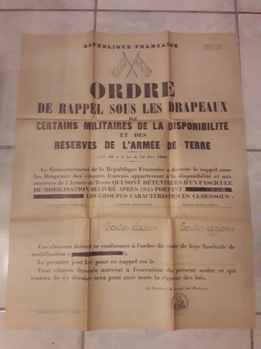 Affiche ancienne militaire - affiche,