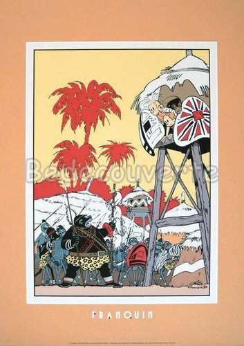 Affiche serigraphie spirou - affiche, bd