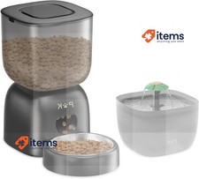 Distributeur Automatique De Nourriture Pour Chiens Et Chats Combo Noir