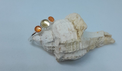 Bague réglable citrine - , et