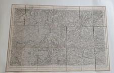 Carte d'état major entoilée