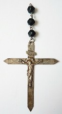 Grande Croix chapelet argent